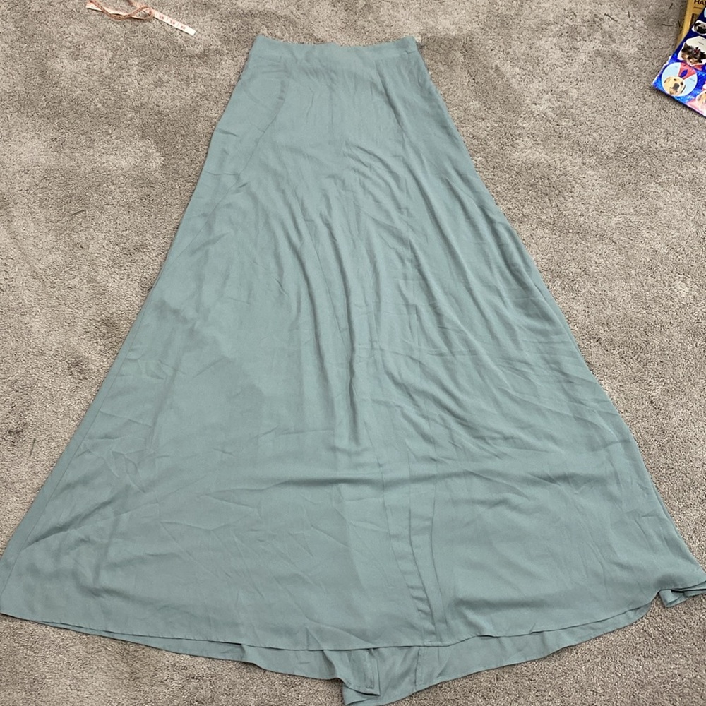 Long maxi teal green dress